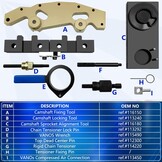 ZKTOOL Nokkenas Timing Vergrendelingsset voor BMW 6-Cylinder M52/M52TU/M54/M56 Motoren