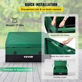 VEVOR Buitenopbergbox 1013 Liter - 147 x 86 x 108 cm - Groen en Zwart - Weerbestendig