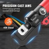 VEVOR Hydraulische Krimptang Set AWG12-2/0 Rood - Inclusief Accessoires en Koffer