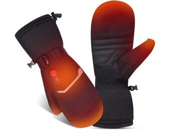 Verwarmde Skihandschoenen Uniseks Zwart | 35% Korting