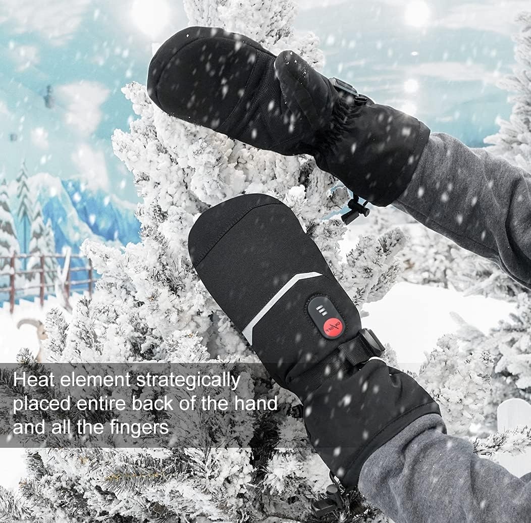 Verwarmde Skihandschoenen Uniseks Zwart | 61% Korting
