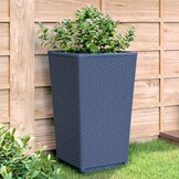 vidaXL Plantenbakken 2 st 32,5x32,5x57 cm polypropeen grijs