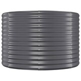 vidaXL Plantenbak 100x100x68 cm gepoedercoat staal antracietkleurig