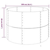 Plantenbak Staal Antraciet 100x100x68 cm | 54% Korting