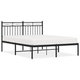 VidaXL Bedframe Metaal Zwart 140x190 cm met Korting