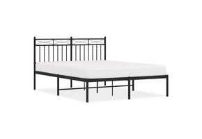 Bedframe Metaal Zwart 140x190 cm - 52% Korting!