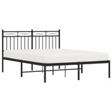 VidaXL Bedframe Metaal Zwart 140x190 cm met Korting