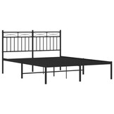 VidaXL Bedframe Metaal Zwart 140x190 cm met Korting