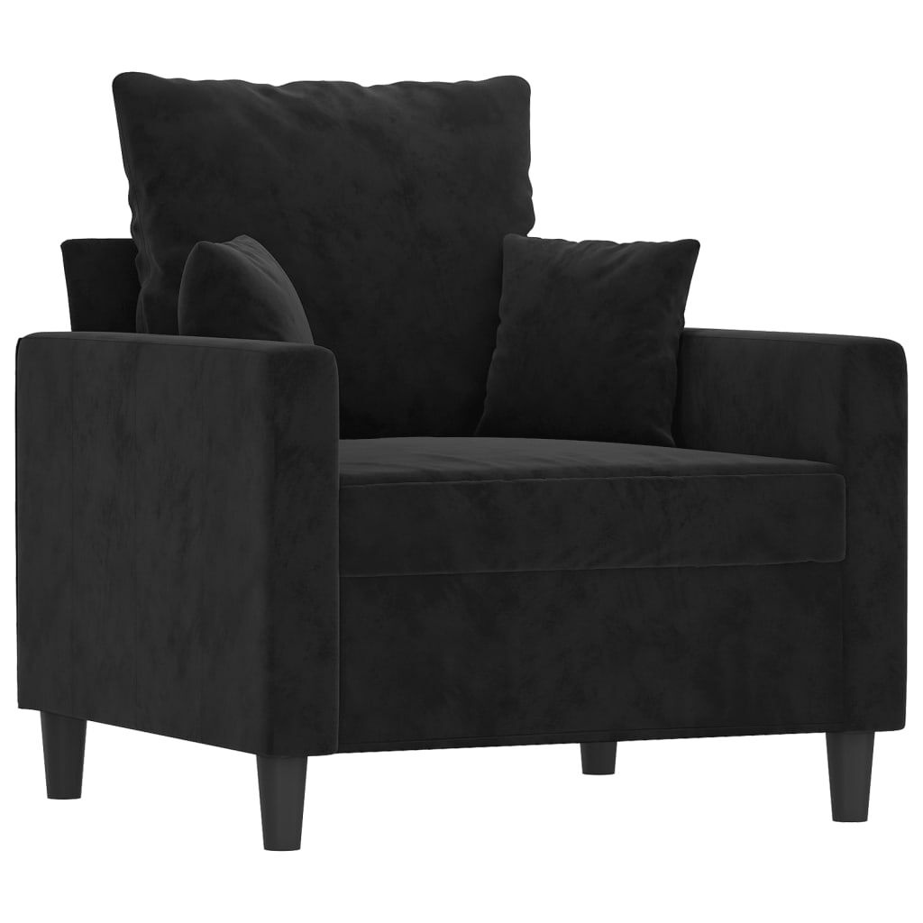 Zwarte Fluweel Fauteuil 60 cm - 34% Korting