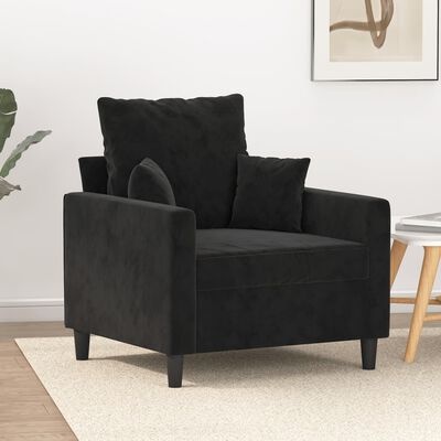 Zwarte Fluweel Fauteuil 60 cm - 34% Korting