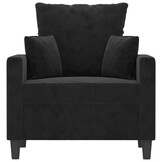 Zwarte Fluweel Fauteuil 60 cm - 34% Korting