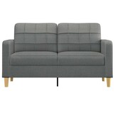 Donkergrijze Tweezitsbank 140 cm Stof (35% Korting)