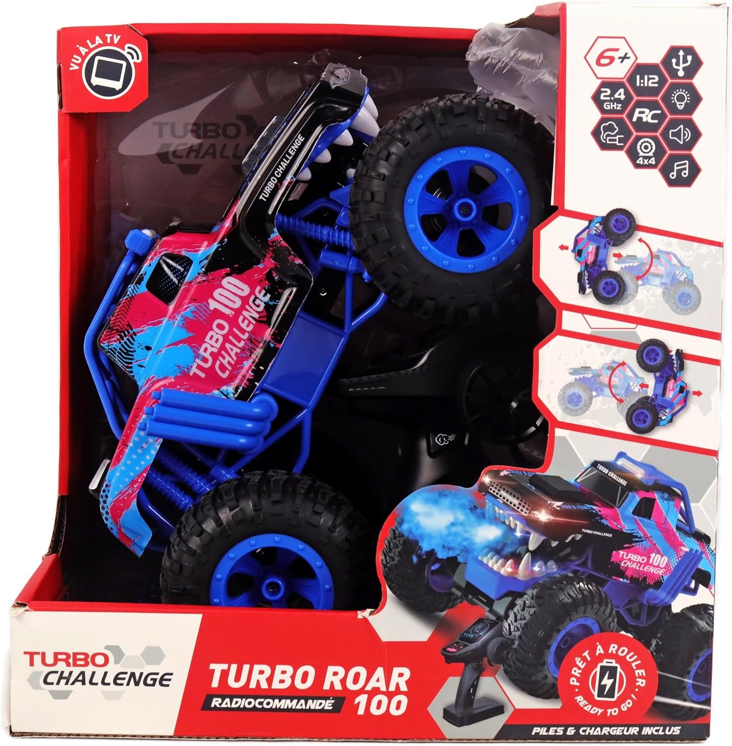 Afstandsbestuurbare Auto Blauw (1/12) met Rookoptie - 58% Korting!