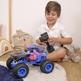 Afstandsbestuurbare Auto Blauw (1/12) met Rookoptie - 58% Korting!