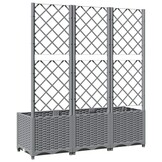 Plantenbak met latwerk 120x40x136 cm - Lichtgrijs (34% korting)