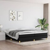 Zwart Stoffen Bedframe 200x200 cm - 34% Korting