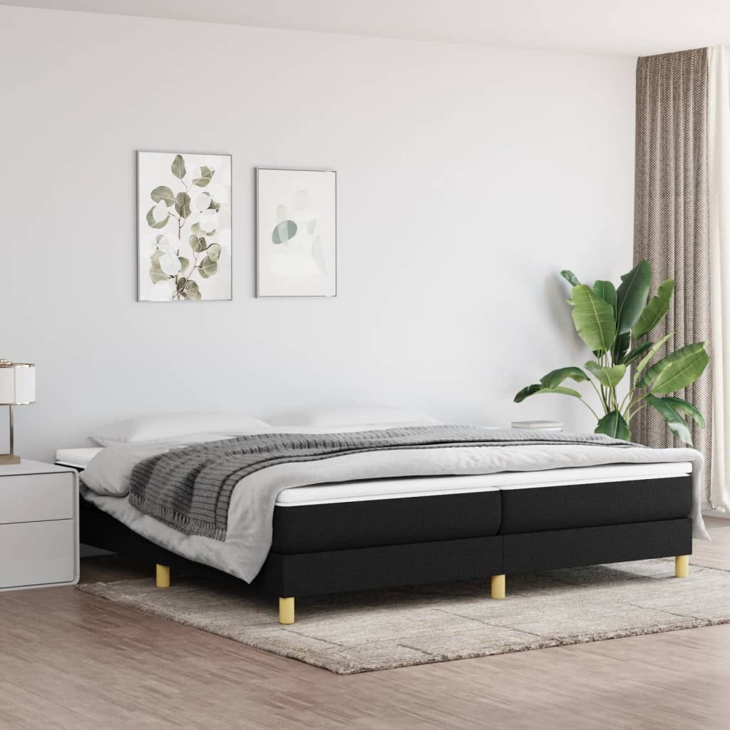 Zwart Stoffen Bedframe 200x200 cm - 34% Korting