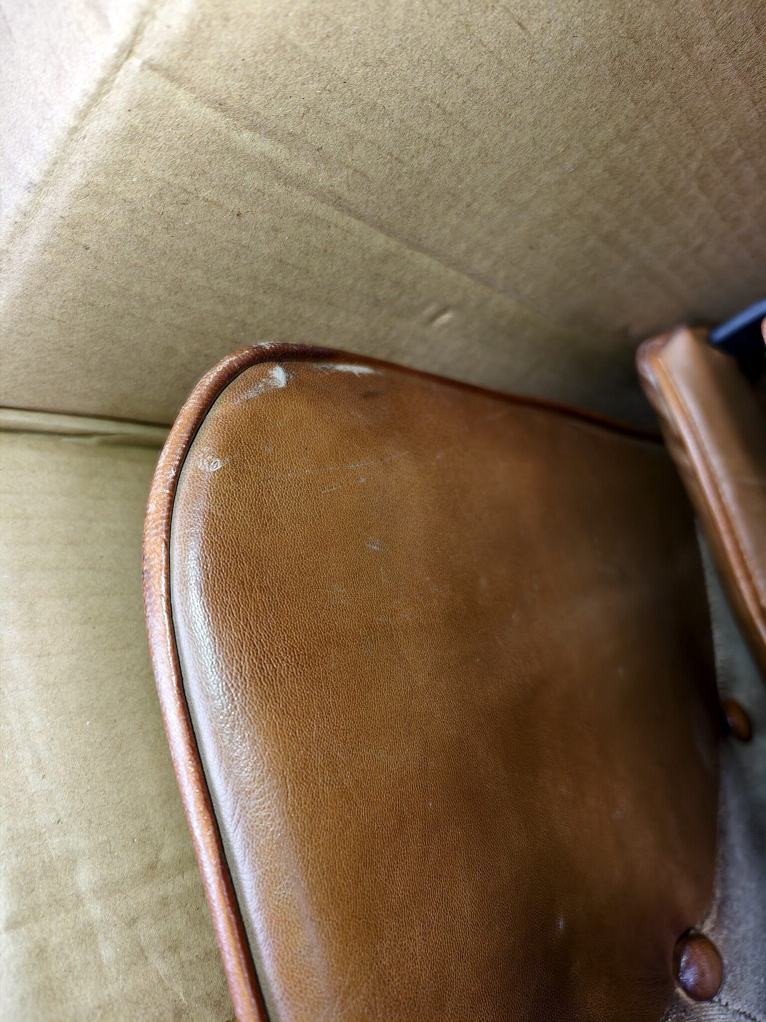 VidaXL Fauteuil met Voetensteun (Leer/Canvas) - Bruin - 62% Korting