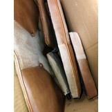VidaXL Fauteuil met Voetensteun (Leer/Canvas) - Bruin - 62% Korting