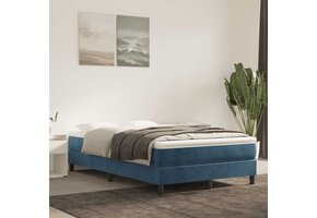 vidaXL Pocketveringmatras 120x220x20 cm - Donkerblauw met 65% korting