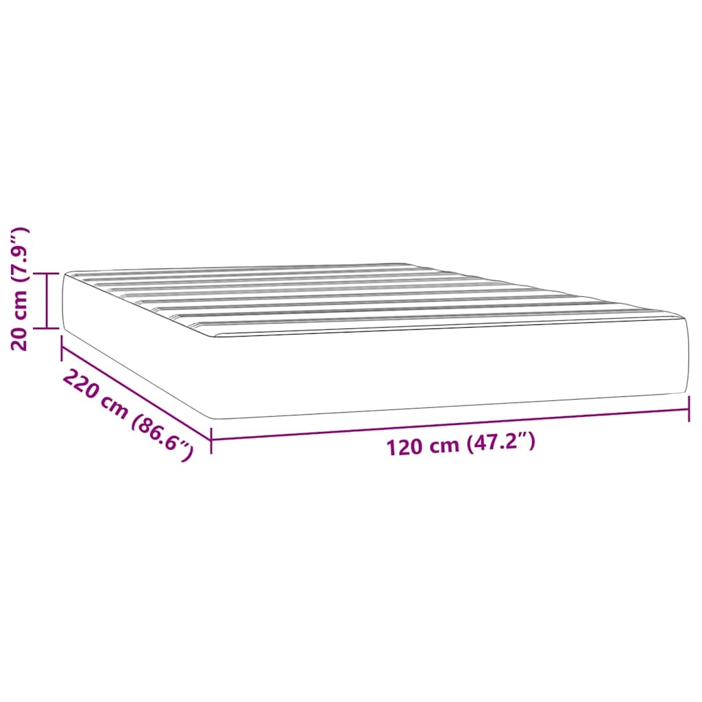 Pocketveringmatras donkerblauw 120x220x20 cm - 61% Korting!