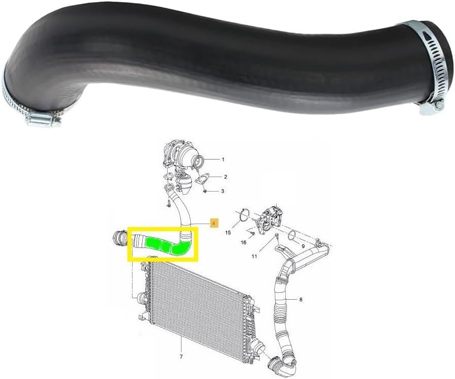 Luchtinlaatslang Turbo Slang Opel Astra J Zafira C Cascada 1.4t 2.0 CDTI - 57% Korting