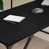 vidaXL Bureau 149x149x75 cm bewerkt hout zwart