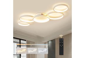 Dimbaar LED Plafondlamp Wit 50W | Modern 5 Ringen Design | 62% Korting