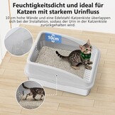 Roestvrijstaal Kattenbak 18L met Schep & Mat - Zilvergrijs (28% Korting)