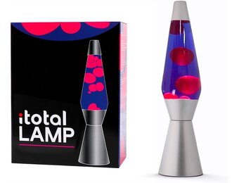 LED Lavalamp 36cm Paars/Zilver 33% Korting