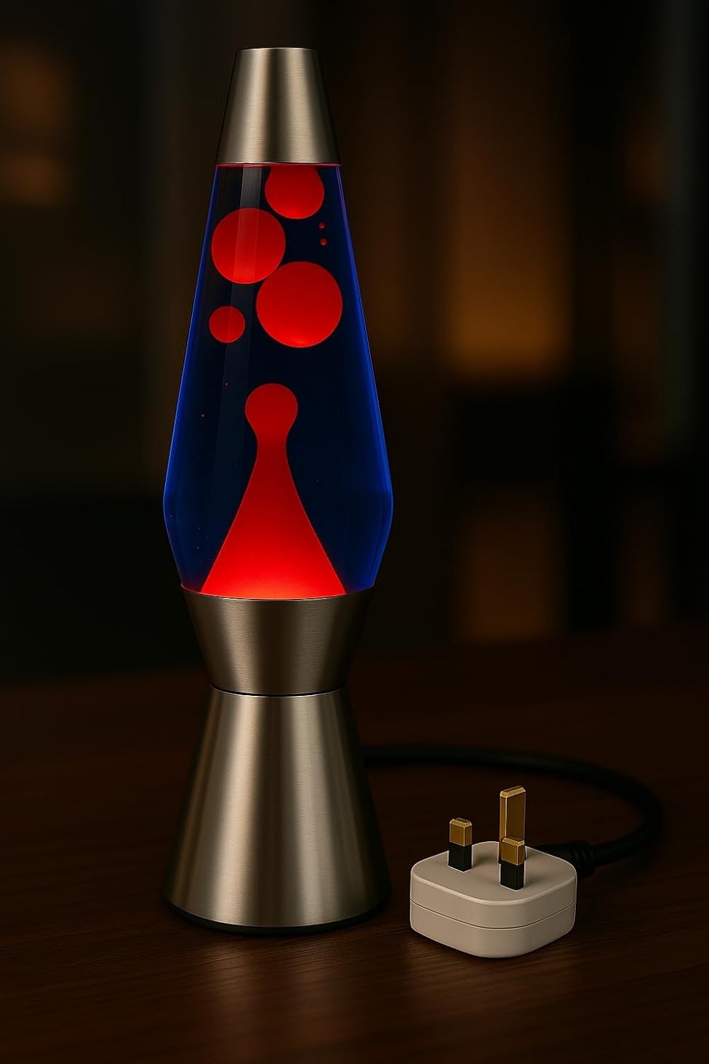 LED Lavalamp 36cm Paars/Zilver 33% Korting