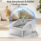 Roestvrijstaal Kattenbak 18L met Schep & Mat - Zilvergrijs (28% Korting)