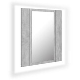 Betongrijs Badkamerkast met Spiegel & LED - 40x12x45cm | 33% Korting
