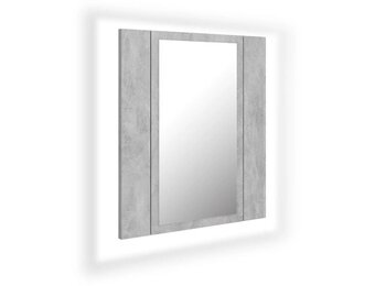 Betongrijs Badkamerkast met Spiegel & LED - 40x12x45cm | 33% Korting