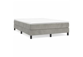 Lichtgrijs Fluweel Bedframe 140x190cm - 34% Korting