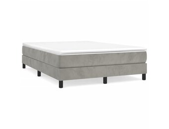 Lichtgrijs Fluweel Bedframe 140x190cm - 34% Korting