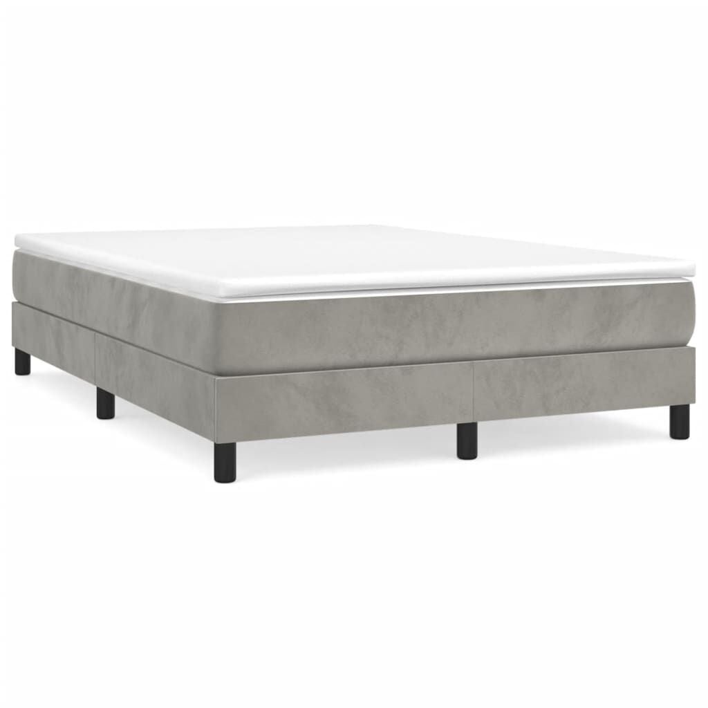 Lichtgrijs Fluweel Bedframe 140x190cm - 34% Korting