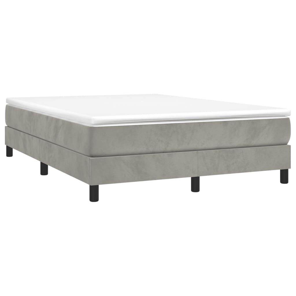 Lichtgrijs Fluweel Bedframe 140x190cm - 34% Korting