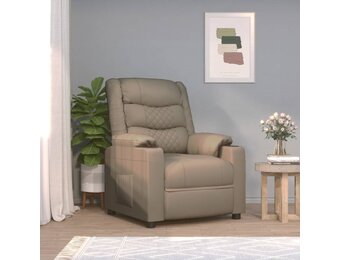 Verstelbare Fauteuil Kunstleer Cappuccino - 35% Korting