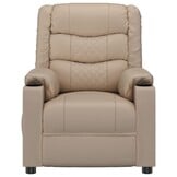 Verstelbare Fauteuil Kunstleer Cappuccino - 35% Korting