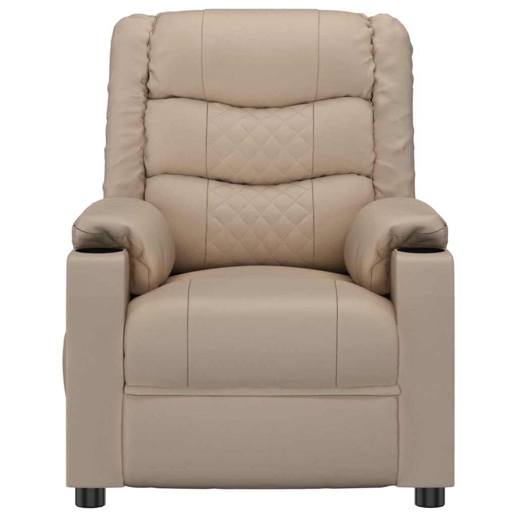 Verstelbare Fauteuil Kunstleer Cappuccino - 35% Korting