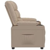 Verstelbare Fauteuil Kunstleer Cappuccino - 35% Korting