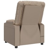 Verstelbare Fauteuil Kunstleer Cappuccino - 35% Korting