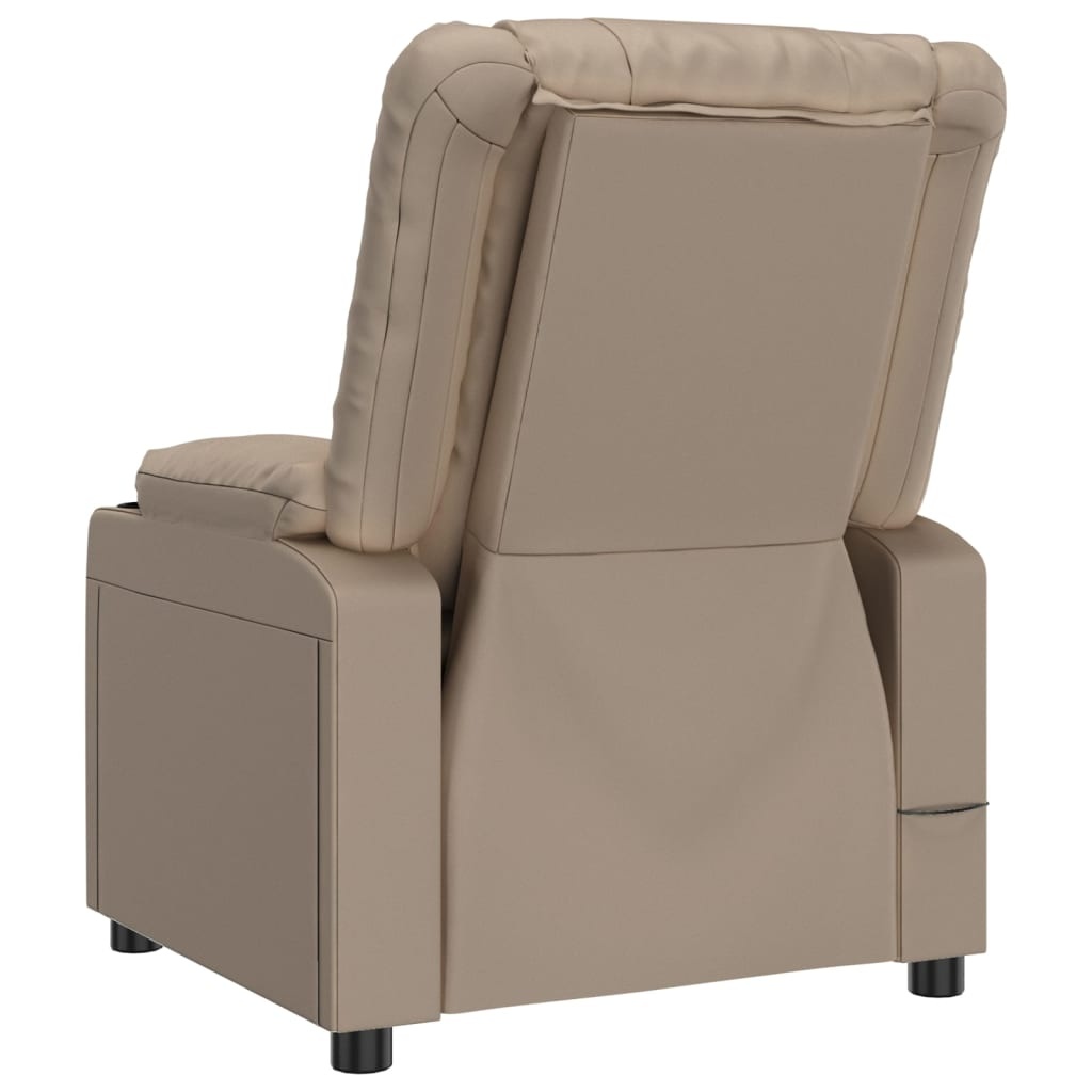 Verstelbare Fauteuil Kunstleer Cappuccino - 35% Korting