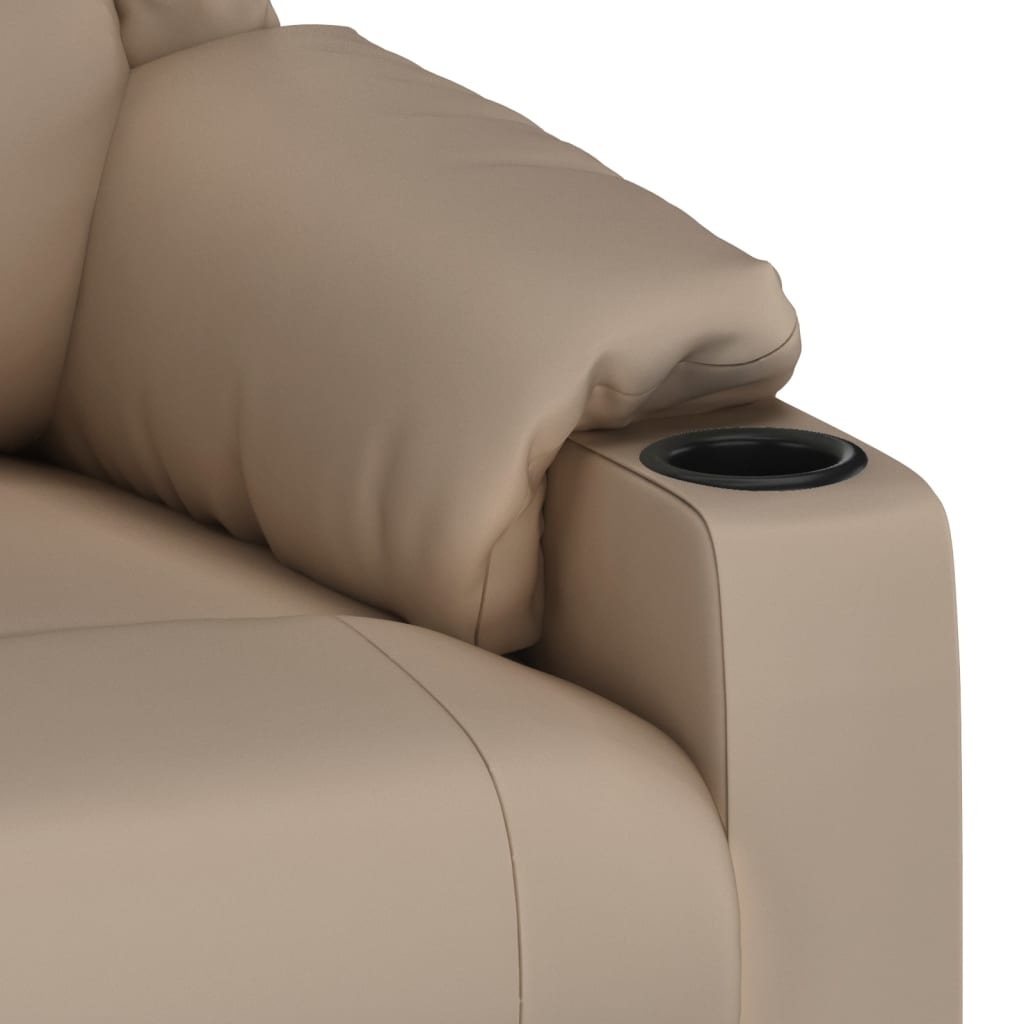 Verstelbare Fauteuil Kunstleer Cappuccino - 35% Korting