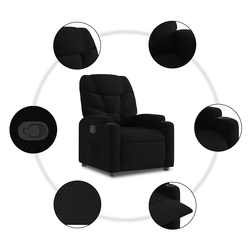 Verstelbare Zwarte Fauteuil met 35% Korting