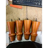 Bruine Kuipstoel in Echt Leer & Mangohout - 60% Korting!