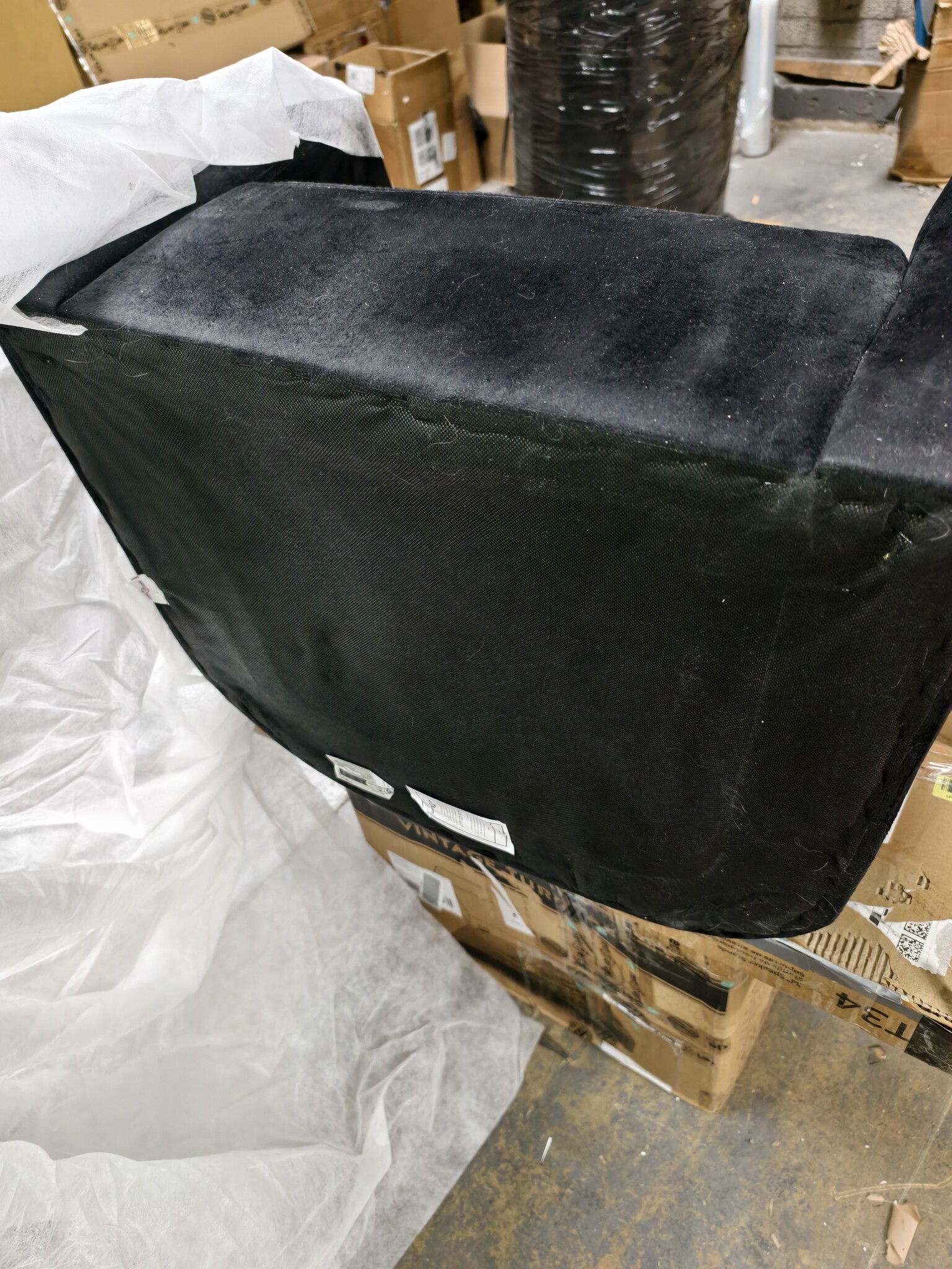 Velours Kuipstoel Zwart - 78% Korting