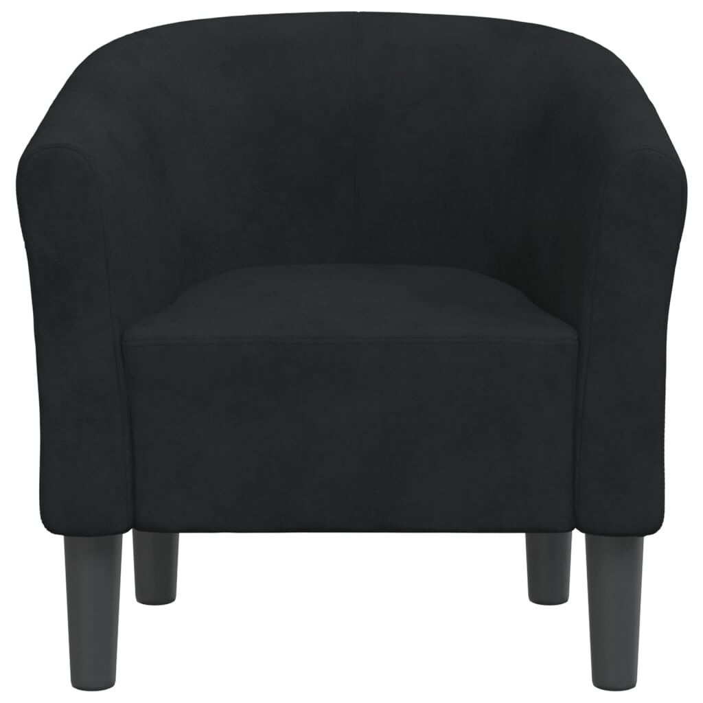 Velours Kuipstoel Zwart - 78% Korting