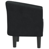 Velours Kuipstoel Zwart - 78% Korting